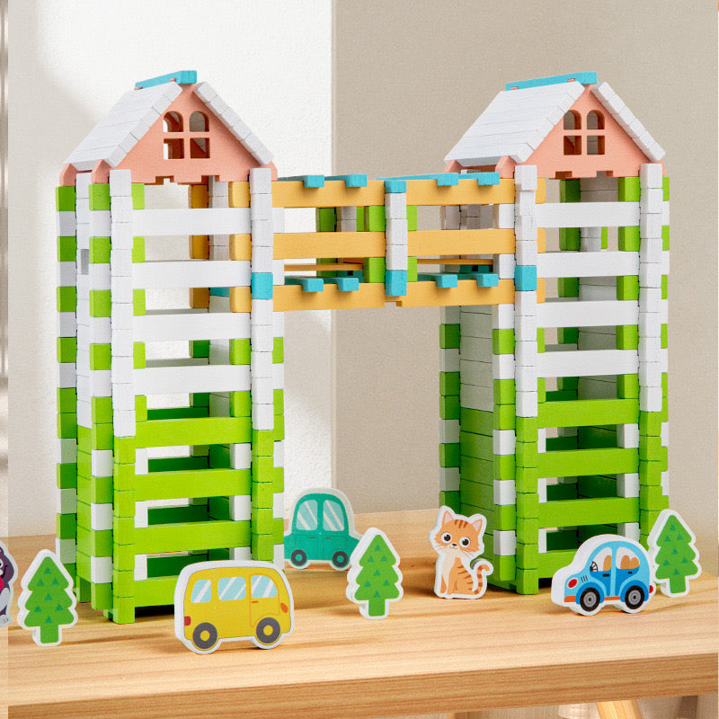 Wooden City Building Blocks