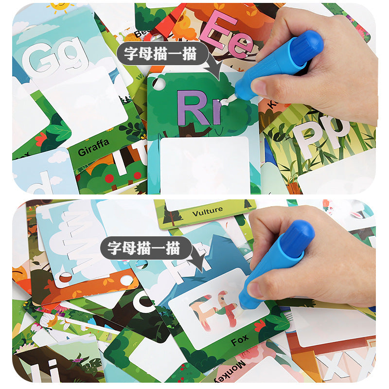 Alphabet Tracing Flash Cards with Water Pen