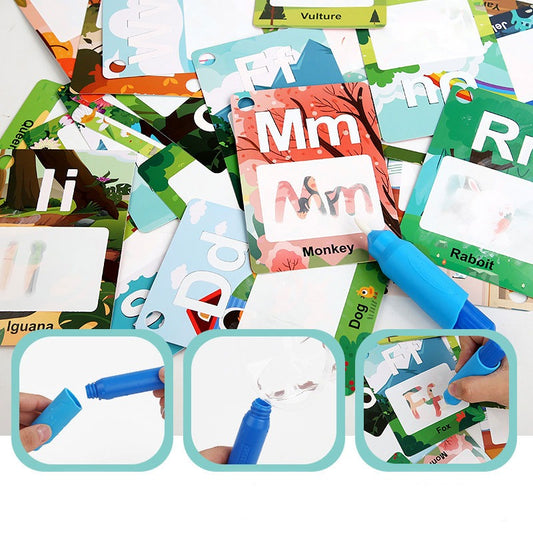 Alphabet Tracing Flash Cards with Water Pen
