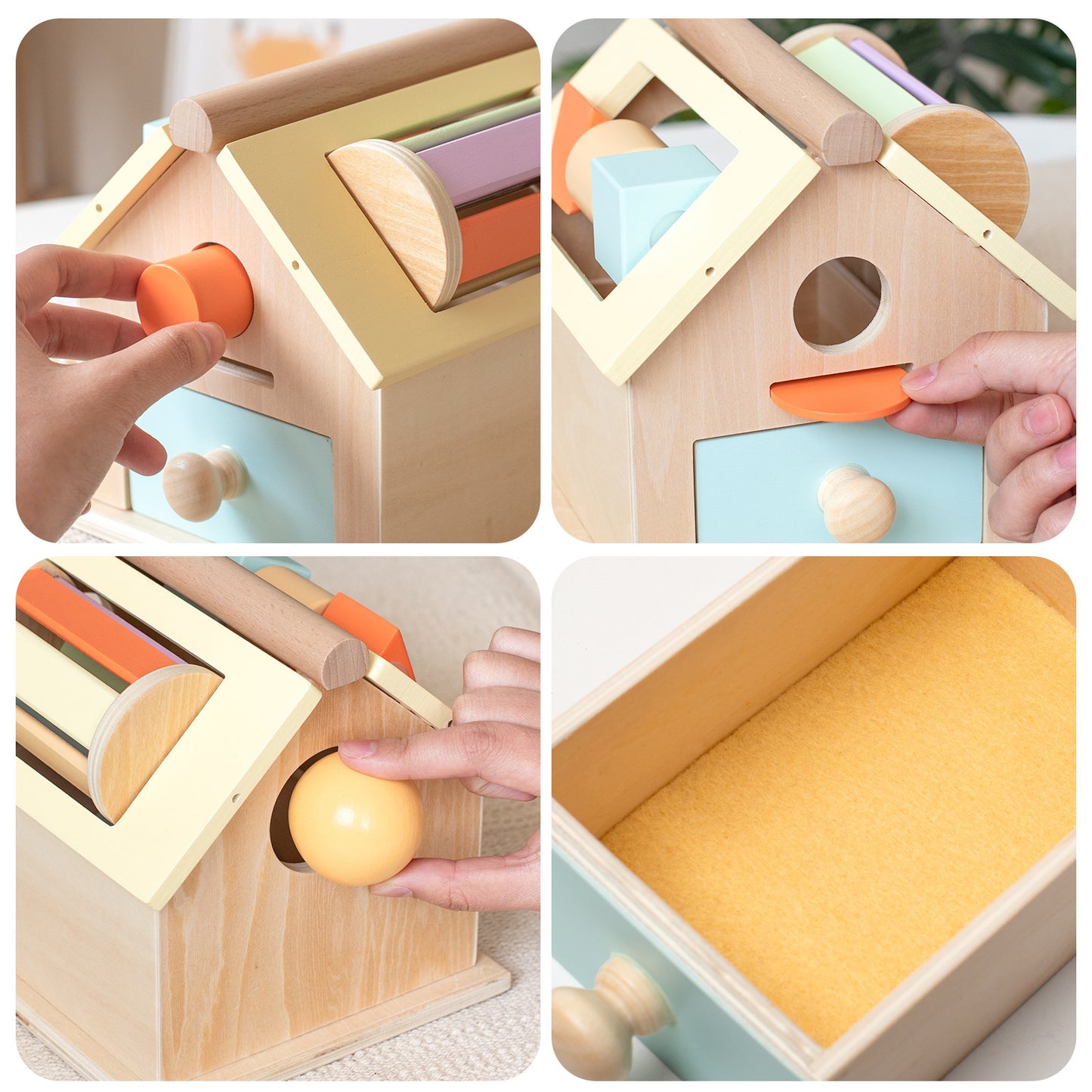 4 in 1 Montessori Wooden Activity House