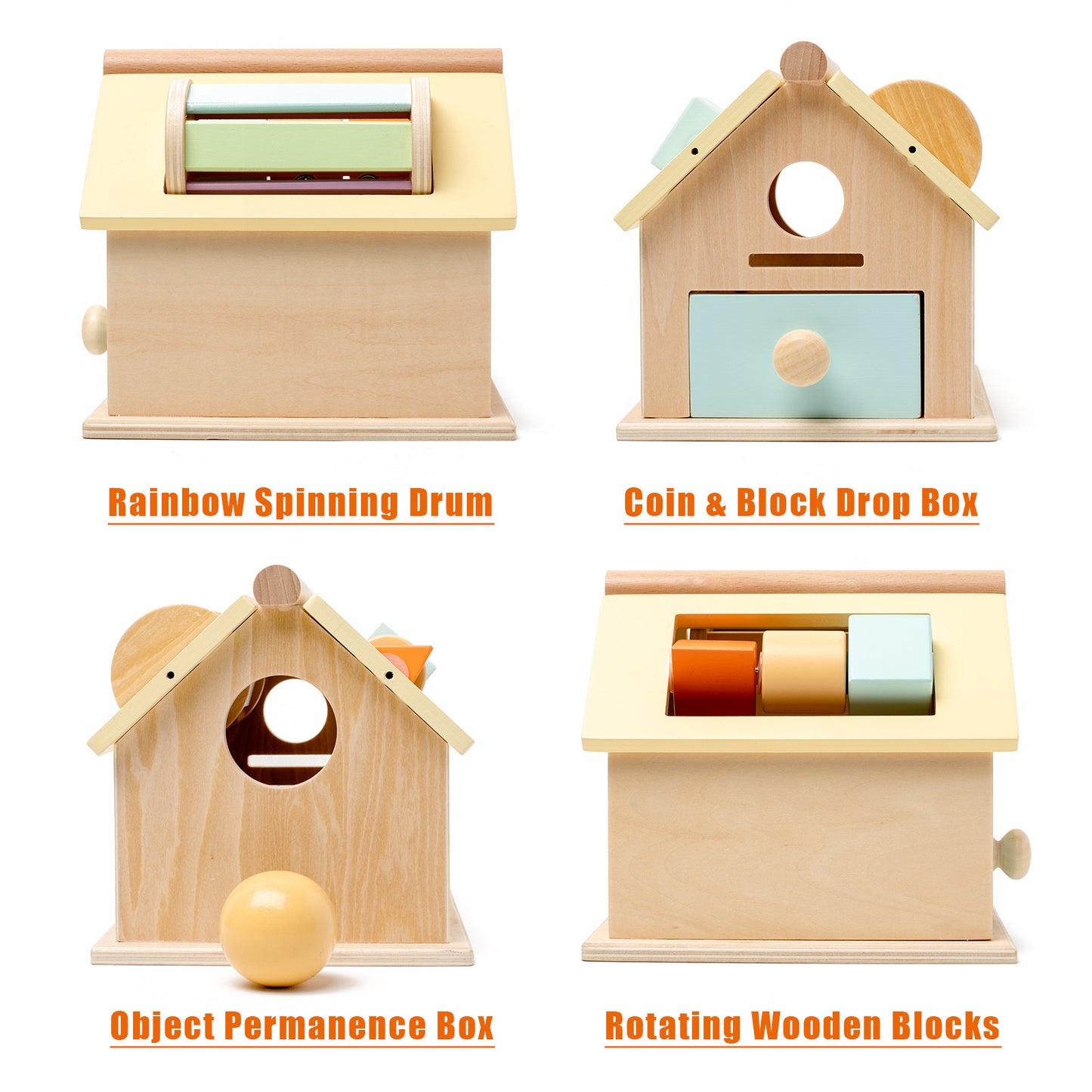 4 in 1 Montessori Wooden Activity House