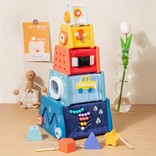 5 in 1 Montessori Stacking Activity Blocks