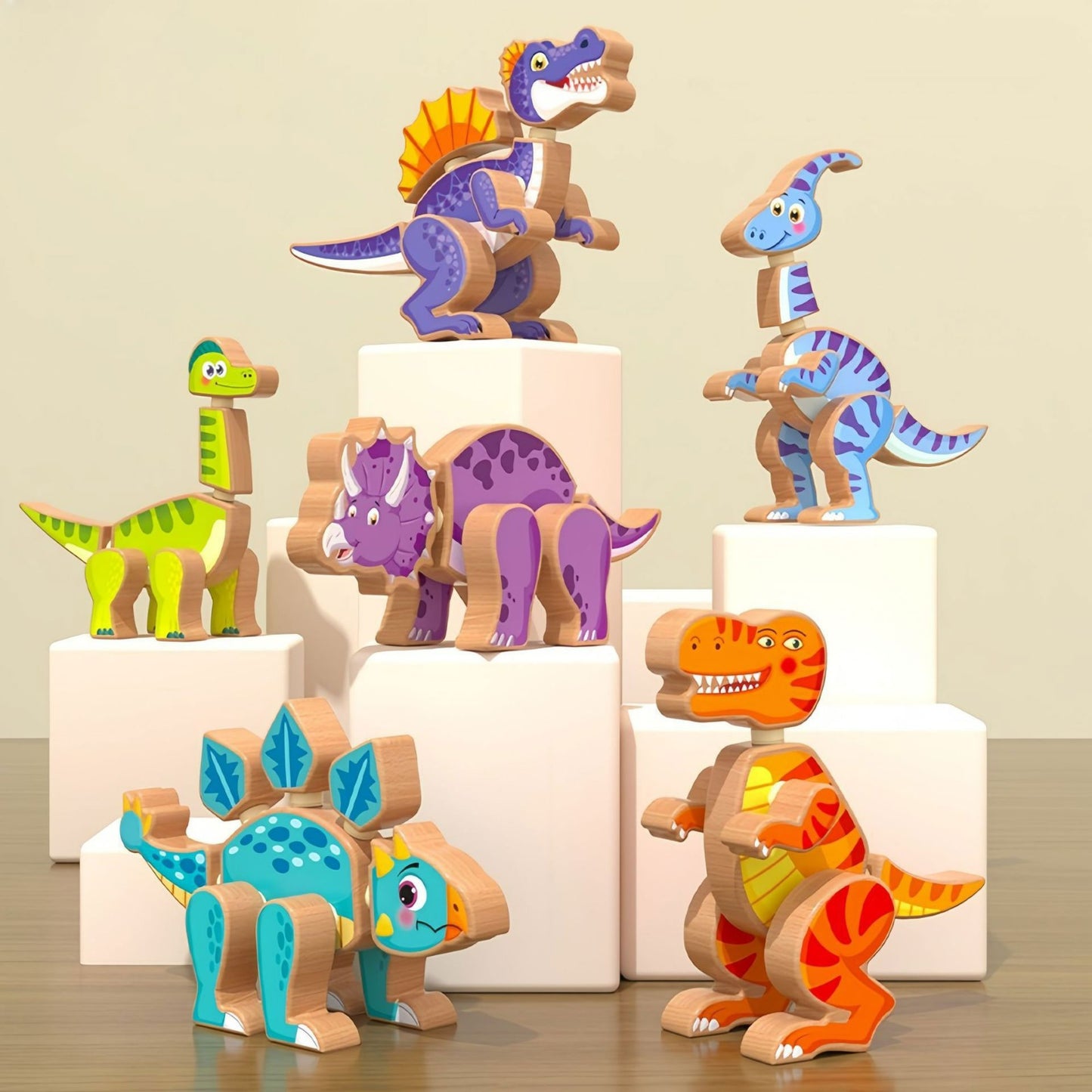 Wooden Dinosaur Puzzle (1 Piece)
