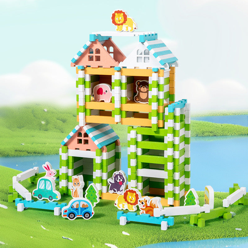 Wooden City Building Blocks