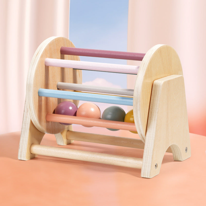 Wooden rolling ball tracker