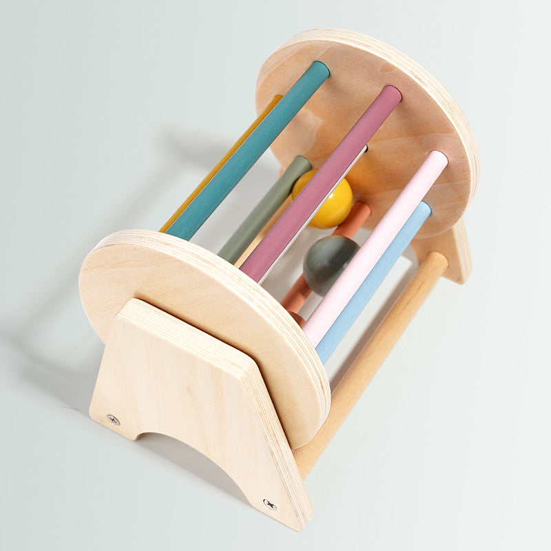 Wooden rolling ball tracker