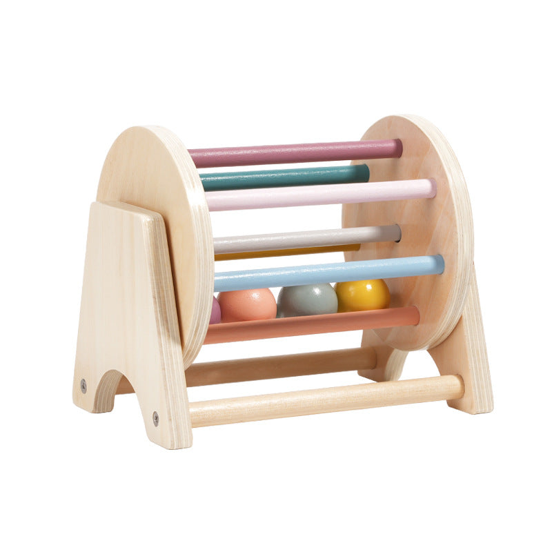 Wooden rolling ball tracker