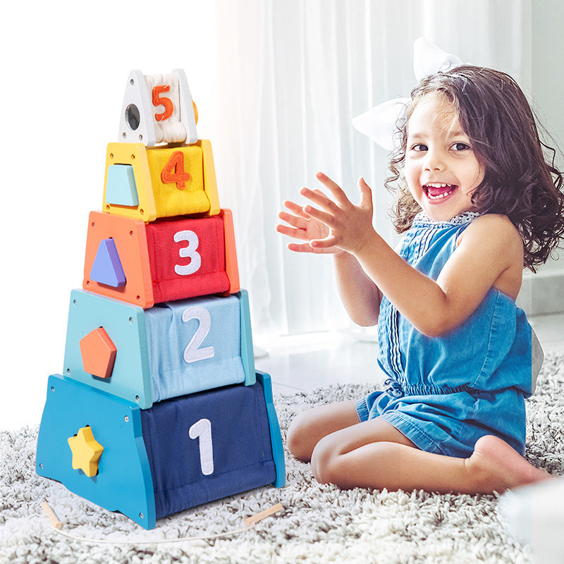 5 in 1 Montessori Stacking Activity Blocks